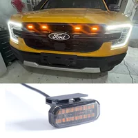 Подходит для Ford Ranger, малый желтый фонарь средней решетки 23-24 Ranger, дневной ходовой огонь, светодиодный противотуманный предупредительный световой сигнал