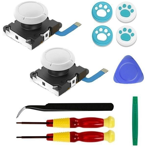 Nintendo interruptor multi-pieza destornillador mango herramienta de reparación 3D Rocker alegría-con accesorios de reparación de acogida