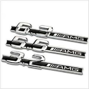 Tam metal Mercedes-AMG avtomobil emblemi, 5.5 və 6.3 mühərrik, qanad stikeri