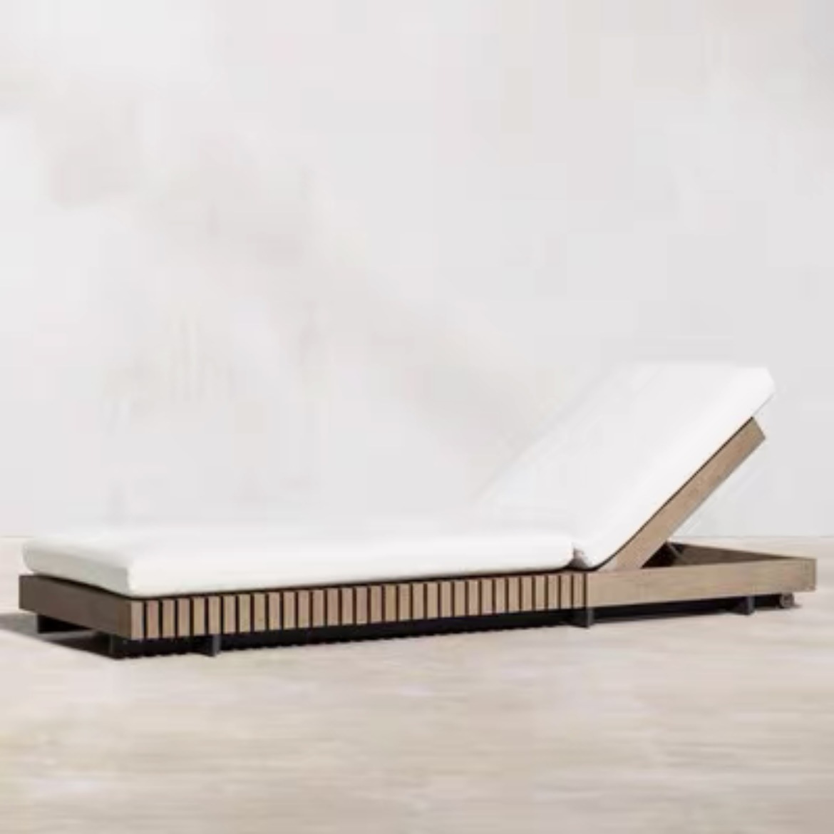 Villa al aire libre sofá de madera maciza impermeable solar diseñador patio jardín sala de sol al aire libre muebles de ocio de teca