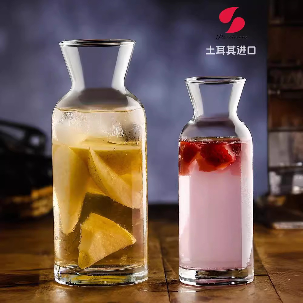 Importación turca pasapachi frutas taza de té fría botella de vidrio limón bebida taza de té frutas tetera