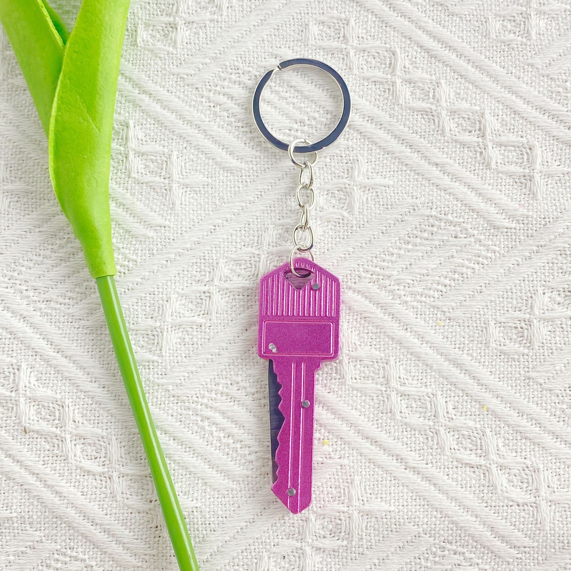 아마존 미니 다기능 키 나이프 펜던트 안티 야외 키 나이프 자기 방어 익스프레스 나이프 키 체인