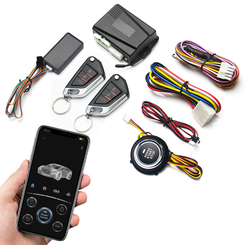 汽车12V改装一键启动远程控车手机蓝牙app远程启动单向防盗报警器