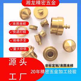 走心机数控黄铜加工件  精密五金定制 无丝路