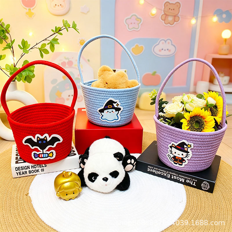 Cotton Rope Cartoon Wedding Souvenirs, Niche Design Wedding Guest Return Gift Bags, Children's Day Gifts, Hand-Held Bags Cotton Rope Cartoon Wedding Souvenirs, Niche Design Wedding Guest Return Gift Bags, Children's Day Gifts, Hand-Held Bags