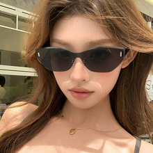 2026新款墨镜女无框连体高级感多边形显瘦y2k时尚复古猫眼太阳镜