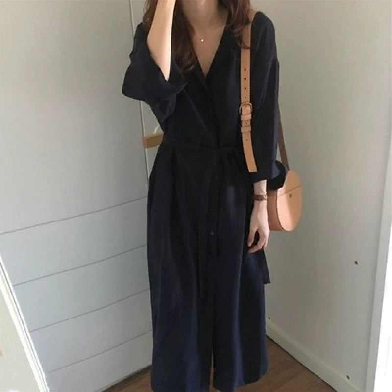 Fitted thin autumn brace, trench coat, jacket, Korean style