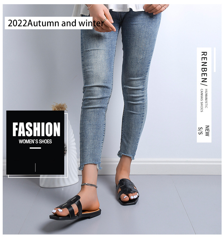 Verão novos chinelos femininos outerwear elegante plana férias sapatos de praia uma linha sandálias comércio exterior tamanho grande_voghion.com