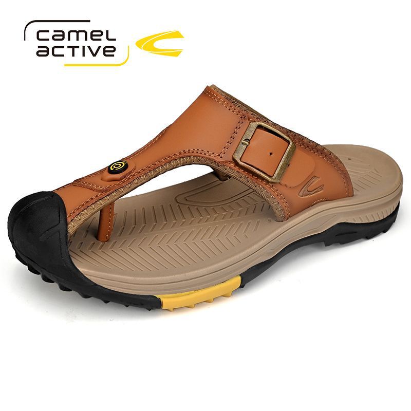 German Camel Dynamic New Summer Men's Shoes Genuine Leather Wrapped Top Shops Breathable Men's Beach Shoes Outdoor Non-slip Sandals