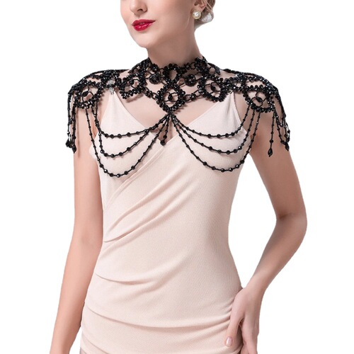 Youlapan Bridal Tassel Shoulder Chain Heavy Handmade Beaded Cheongsam Pearl Shawl Accessories Wedding Accessories VG09