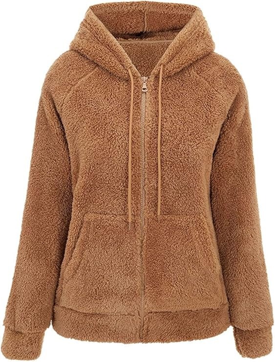 2026 Autumn/Winter Cross-Border Women's Hooded Zippered Teddy Fleece Sweatshirt, Thickened Warm Plush Cardigan Jacket 2026 Autumn/Winter Cross-Border Women's Hooded Zippered Teddy Fleece Sweatshirt, Thickened Warm Plush Cardigan Jacket