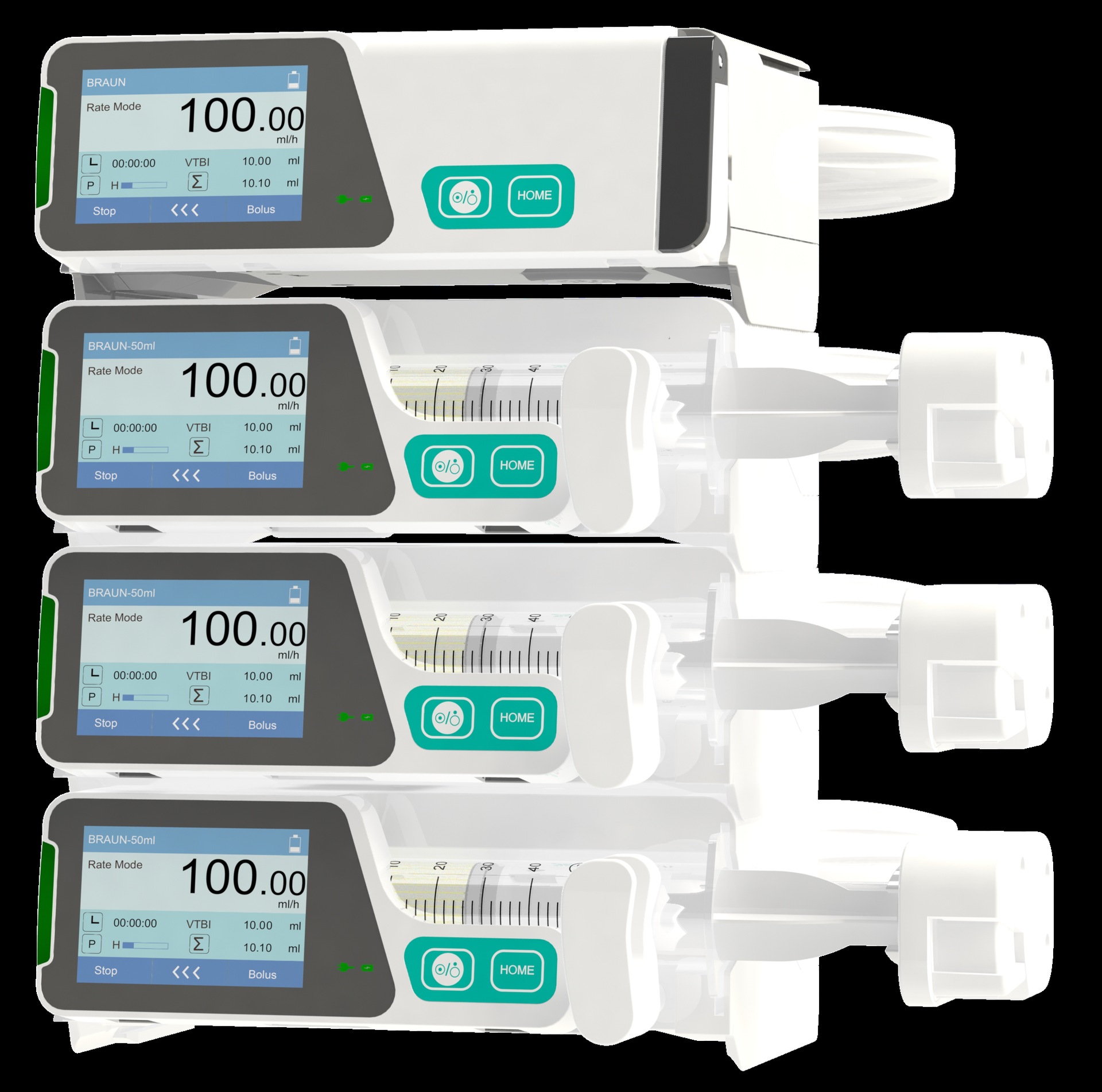 Bomba de infusión automática electrónica médica Bomba de inyección de desplazamiento positivo de líquido