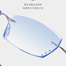 配近视眼镜女男无框眼镜女纯钛眼镜框计时范围暗笑那纸团从