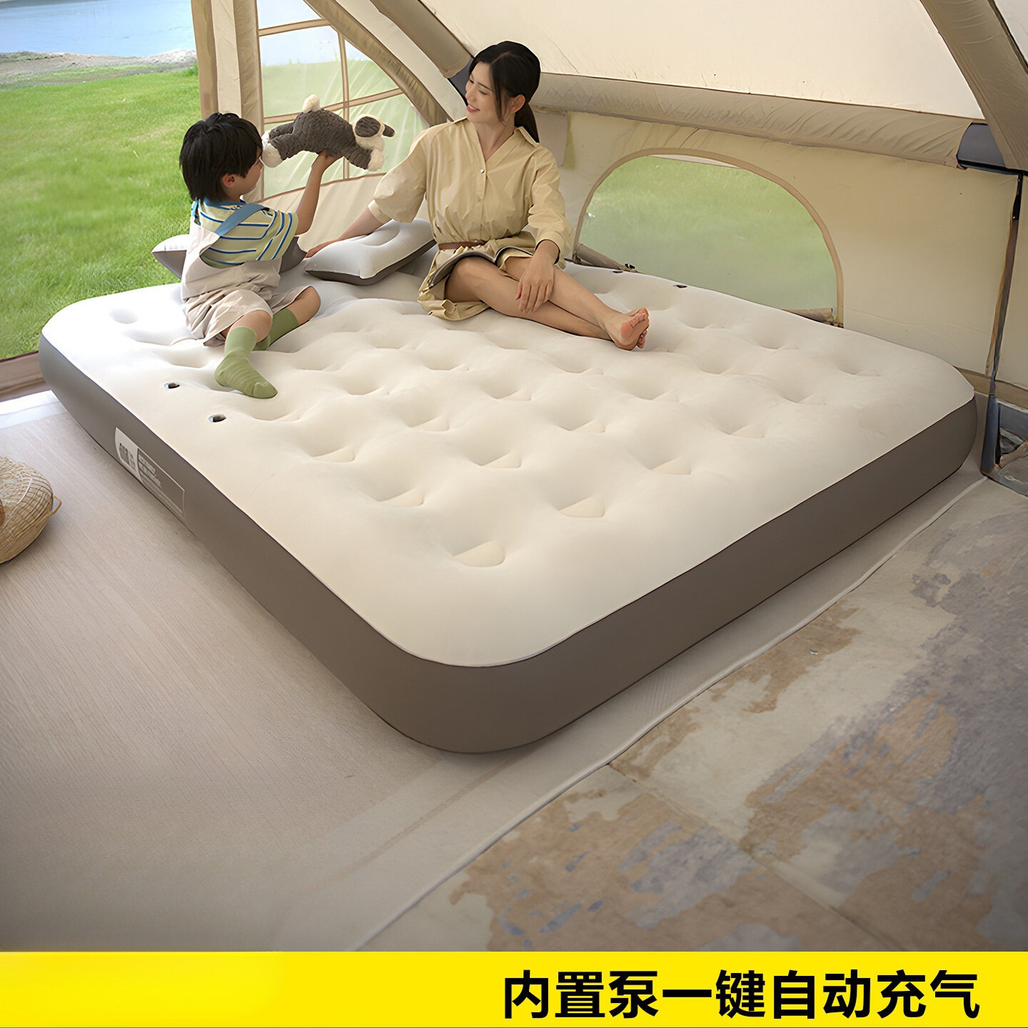 Explorer Inflatable Mattress for Floor Sleeping, New Automatic Tent, Outdoor Camping Sleeping Pad, Foldable Home Air Mattress