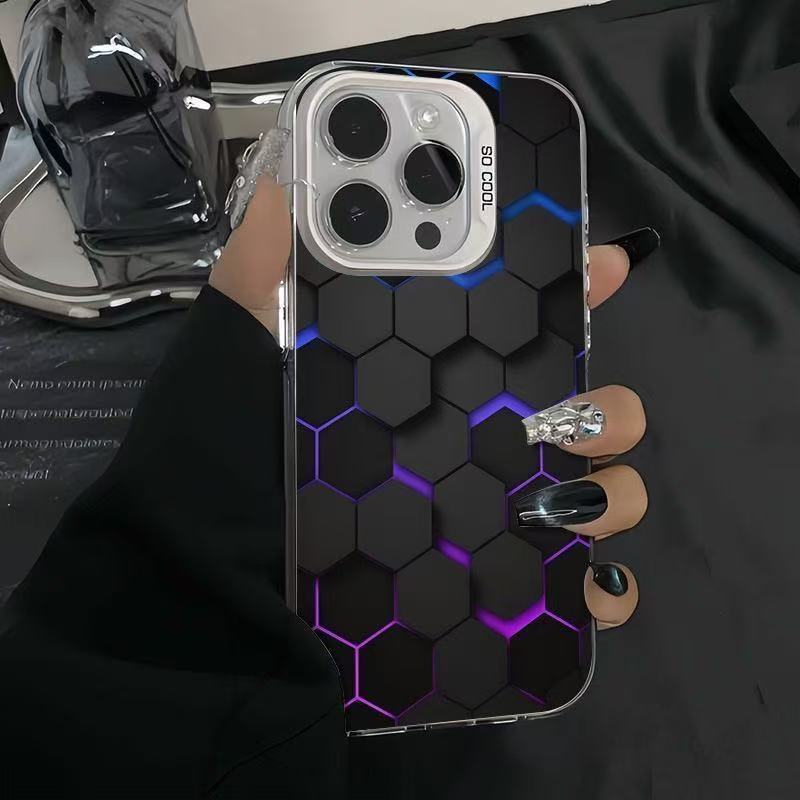 视觉3d感适用苹果手机蜂巢手机壳防摔TEMU/TK货源批发支