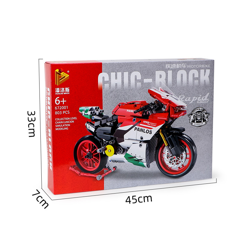 PANLOS 제조 업체 도매 672001 DUCATI 1299 오토바이 블록 레고 장식품과 호환 1:51:8
