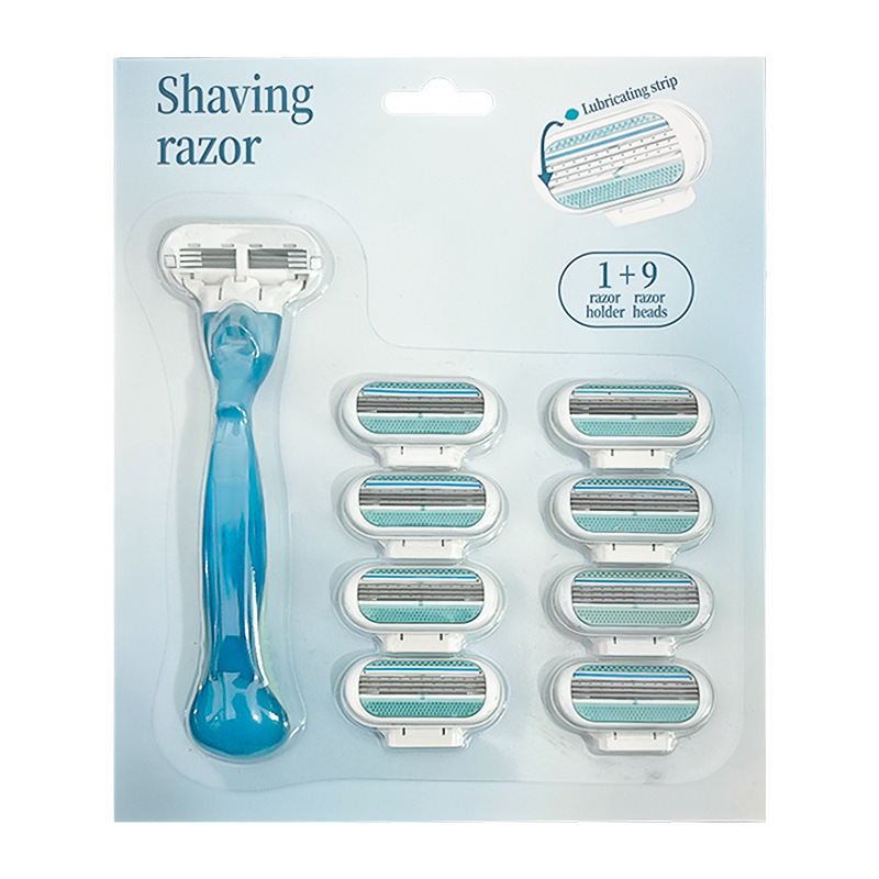 Three-Layer Manual Razor, Special Women's Razor, 2025 New Plastic Suction Set, Multi-Layer Stainless Steel Blades