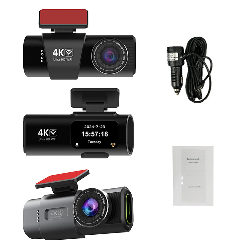 クロスボーダー 4K 携帯電話伝送 HD ナイトビジョン 1.47 前後デュアル録画駐車監視車両 HD ドライブレコーダー