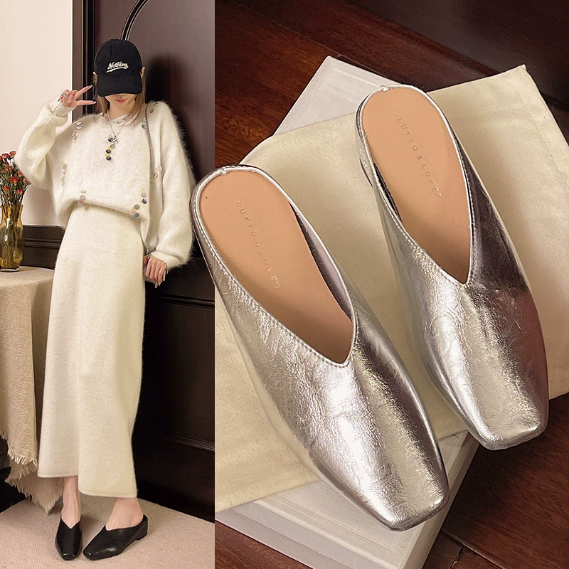 Ретро минималистичная одиночная обувь женская весна 2025 новая корейская мода светло-рот увеличение мягкой подошвы рабочей обуви 3CM