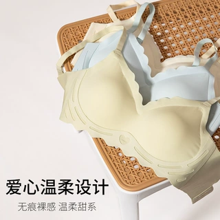【加工定制】无痕内衣薄款女大胸无钢圈文胸夏聚拢收副乳美背胸罩