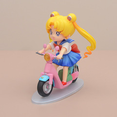 美少女戦士セーラームーン Q バージョンリトルモト月野うさぎ水氷月バイカー人形装飾モデル箱入りフィギュア