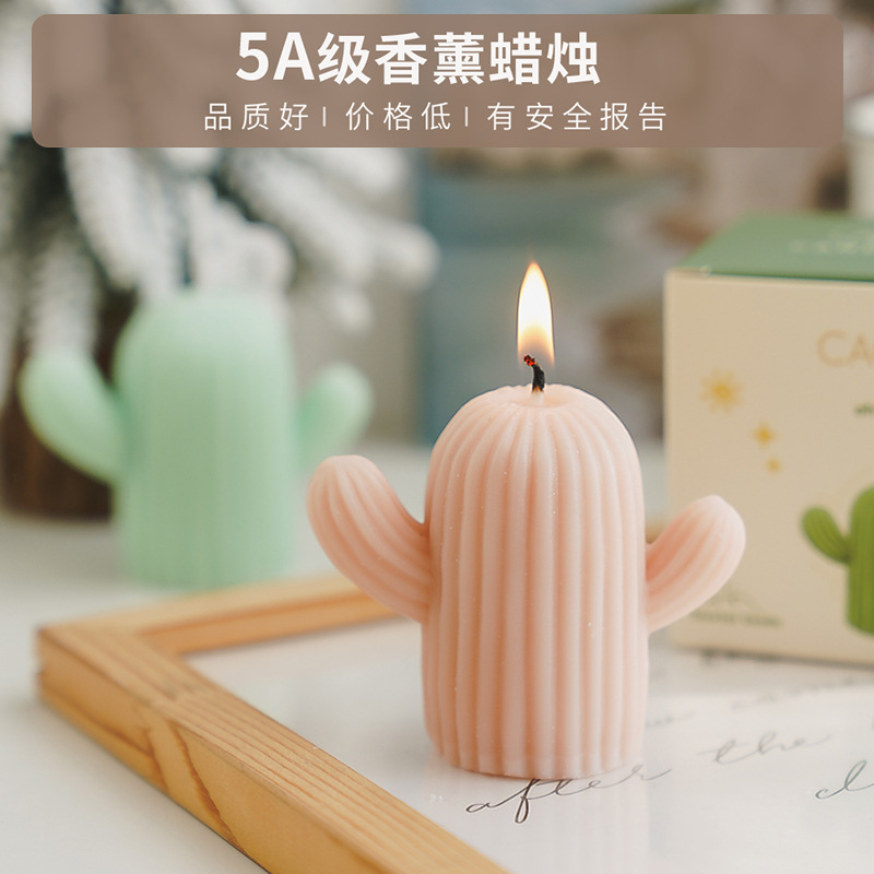 Cactus aroma de cera atmósfera creativa mano regalo pequeño aroma de vela hecha a mano simulación de cera de modelado