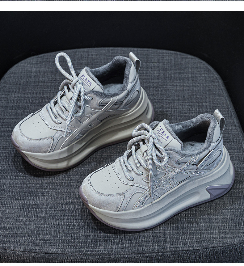 Giày sneaker nữ đế dày phong cách thể thao thời trang — M2997-1 Lông xám, M2997-1 Lông champagne, M2997 Lót đơn champagne, M2997 Lót đơn xám chi tiết 16