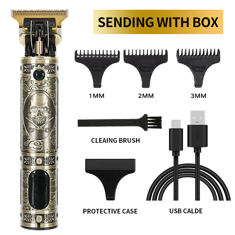 Cortadora de pelo profesional para peluqueros, recortadora universal para desbaste, recorte y afeitado, recargable para adultos.