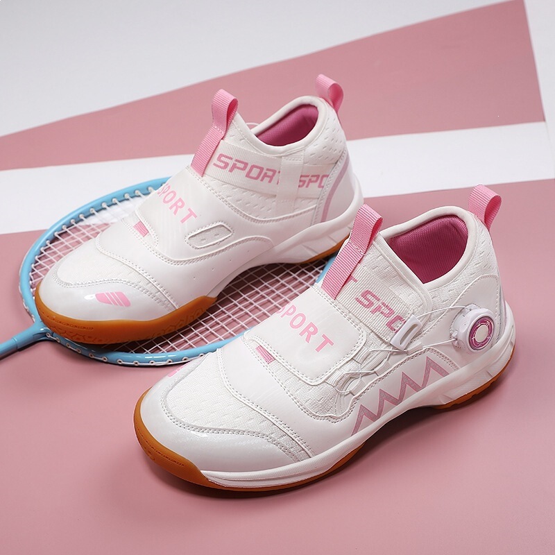 Cross-Border New Badminton Shoes for Boys and Girls, Breathable Casual Sports Shoes for Teenagers and Students, Rotating Buckle Tennis Shoes Cross-Border New Badminton Shoes for Boys and Girls, Breathable Casual Sports Shoes for Teenagers and Students, Rotating Buckle Tennis Shoes