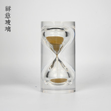 水晶胶沙漏透明沙漏计时器树脂计时器创意摆件水晶胶计时器