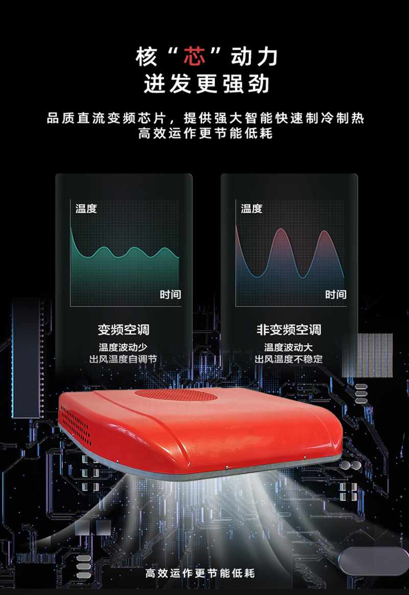 Truck air conditioning all-in-one motor vehicle engineering truck skylight new ultra-thin 24v parking overhead Refrigeration air conditioner