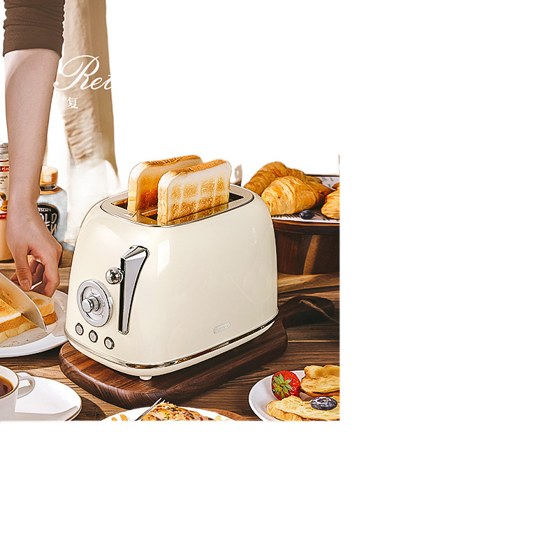 Tostadora retro Tostadora Tostadora Conductor Calefacción automática doméstica Máquina de desayuno multifuncional Mai