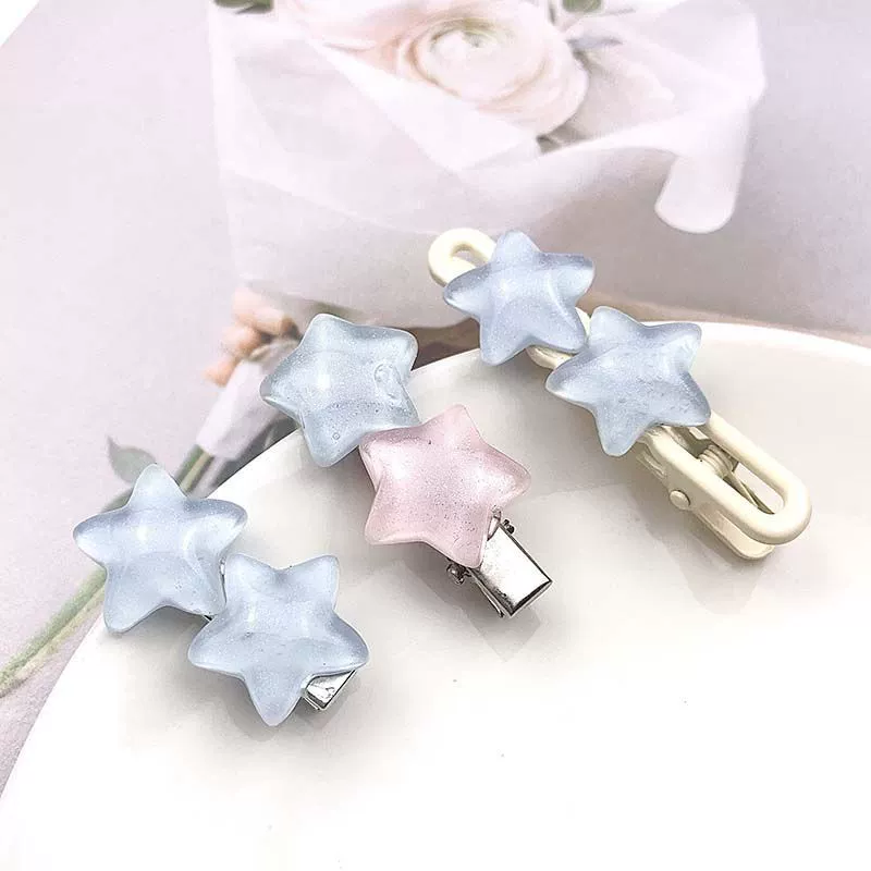 Заколки hairpins brand Cute для челки, пастельные мишки и звёзды, наборы