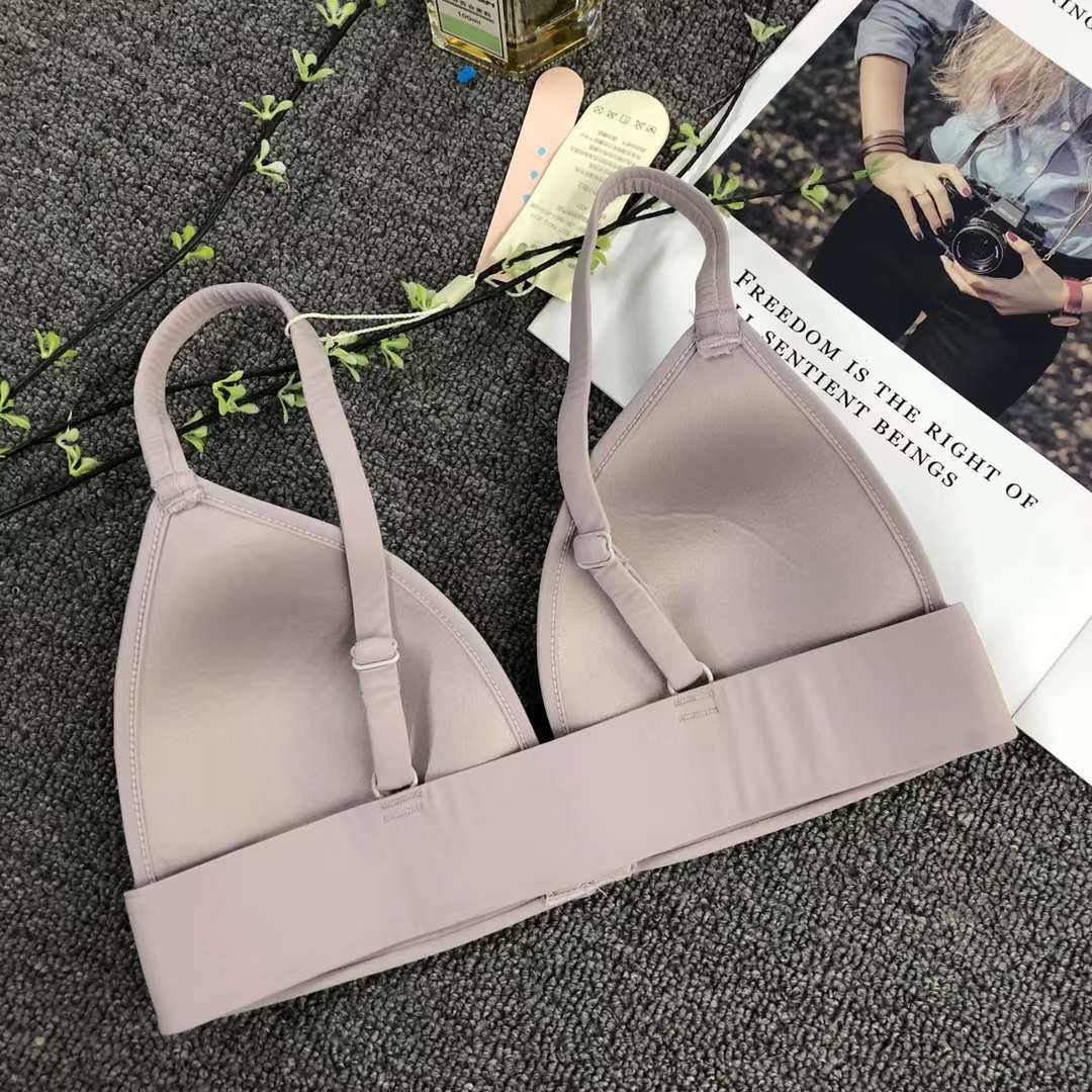 Exterior solo nuevo brillante ropa interior sin costuras medio grueso de alta calidad se reunieron multi-color multi-tamaño sujetador inalámbrico al por mayor