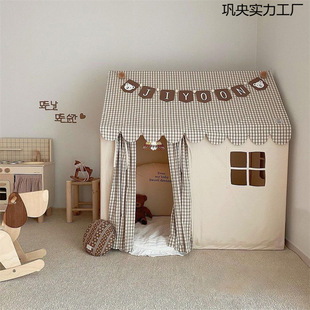 Korean Ins Kidsren's Tent Indoor Solid Wood Game House Princess Castle Baby Home Toy Small House Thickeneded