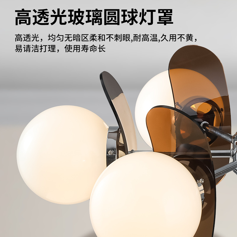 Lámpara de la sala de estar de la casa de viento medieval simple lámpara de comedor estilo de diseño artístico retro lámpara de vidrio Zhongshan L335