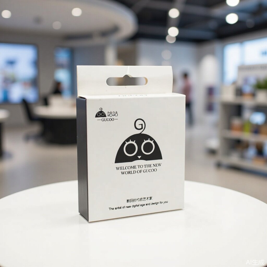 数码电子配件纸盒UV印刷表面哑光折叠白卡彩盒子饰品玩具包装盒子