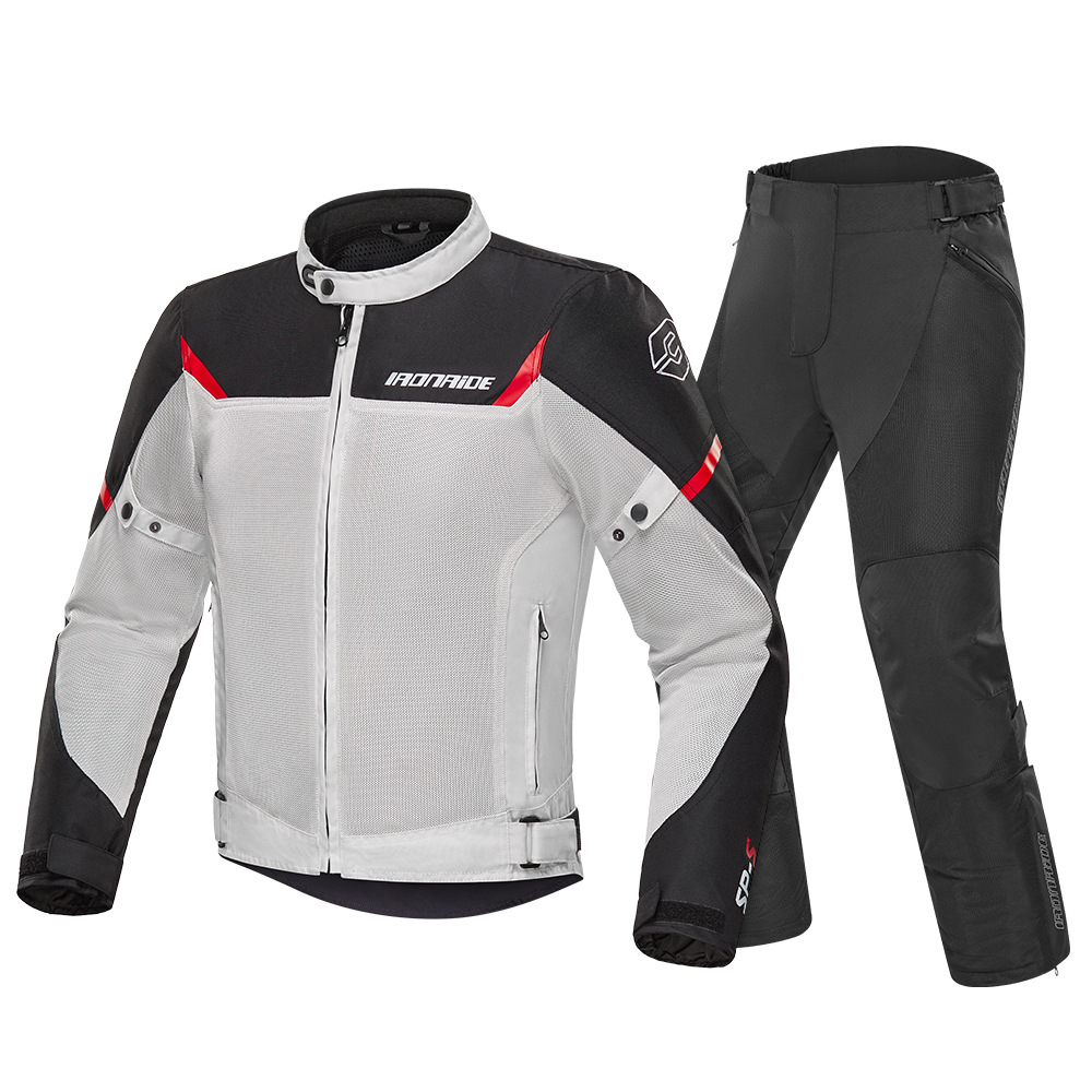 Ropa de ciclismo transpirable de verano, traje de carreras de manga larga de malla todoterreno de motocicleta, traje de tracción superior de motocicleta impermeable
