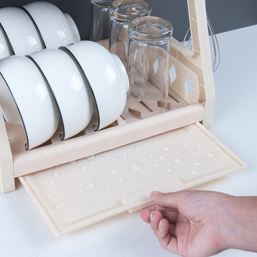 Kitchen shelf dish storage rack counter drain bowl holder for utensils chopsticks home bowl cabinet multi-layer organization rack