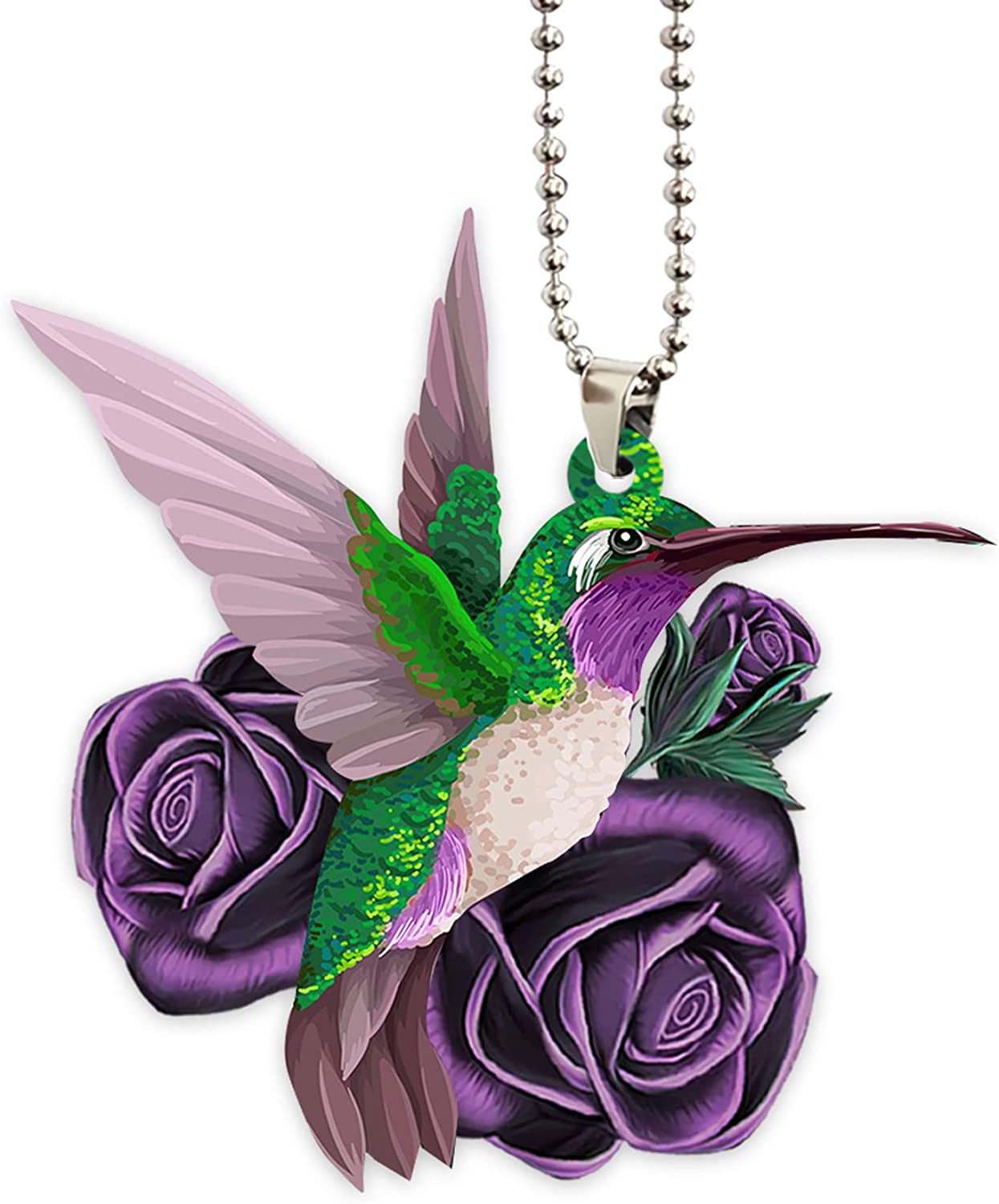 Nuevos productos creativos transfronterizos colibríes acrílico para automóviles colgantes mochila colgantes regalo de cumpleaños decoración para el hogar