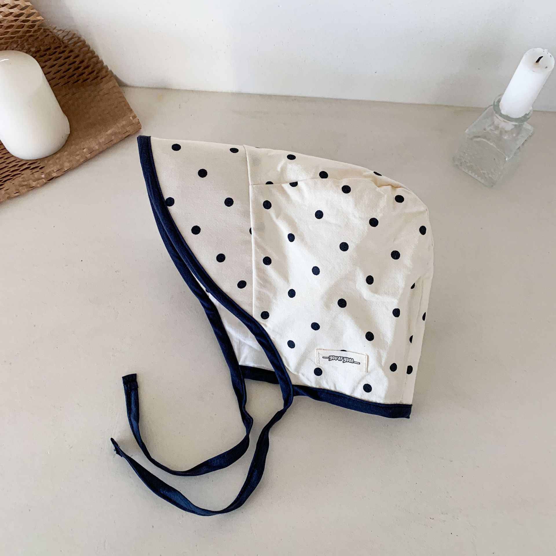 Sombrero de neumático para bebés de caña de pera para niños 2025 nuevo estilo verano delgado para niños protector solar para bebés sombrero para los oídos para niñas
