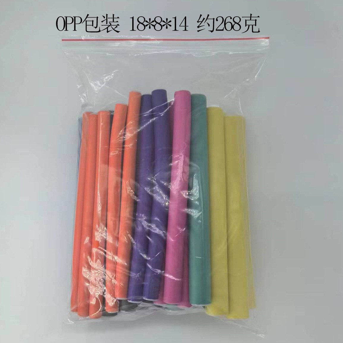 Amazon venta caliente 42 piezas de esponja de PVC tubo de cabello de algodón de perla barra de cabello universal cabello de cabello rizado rollo de frangeo