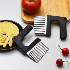 Kitchen small tools handheld stainless steel wave potato cutter multifunctional french fries knife potato strips cutter potato slice cutter onion cutter