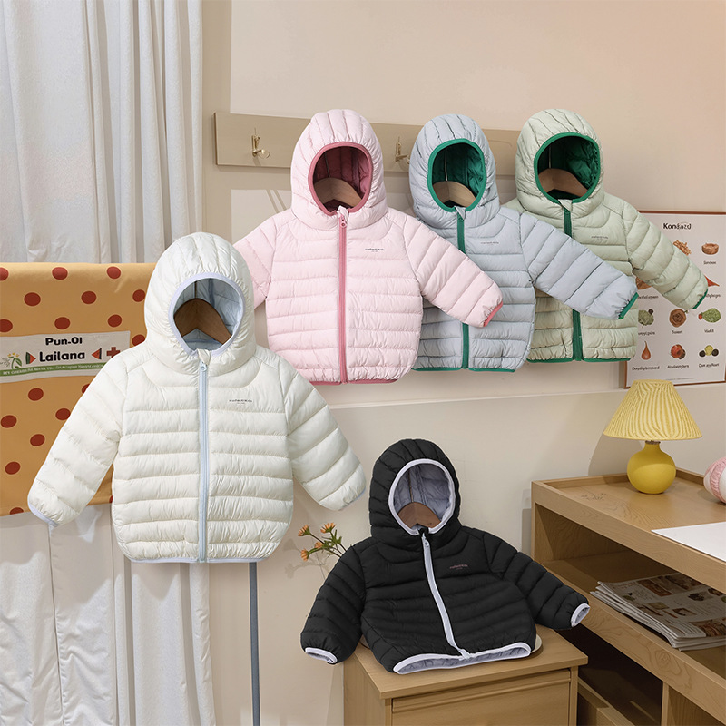 Ropa de algodón para niños transfronterizos nueva chaqueta de algodón de color sólido en primavera, otoño e invierno, dulces para niños y niñas, ropa de algodón encantadora y extranjera para niños