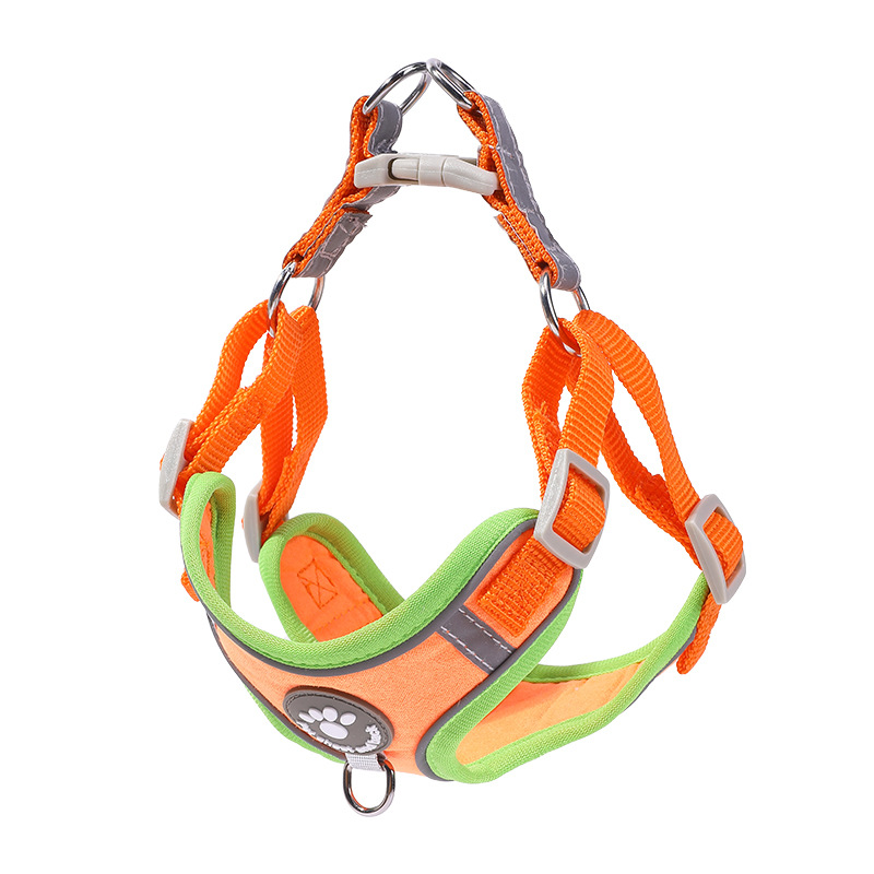 Correa de pecho de tracción para mascotas deerskin terciopelo reflectante a prueba de explosiones correa de pecho perro fuera de tracción ventas directas de fábrica en stock
