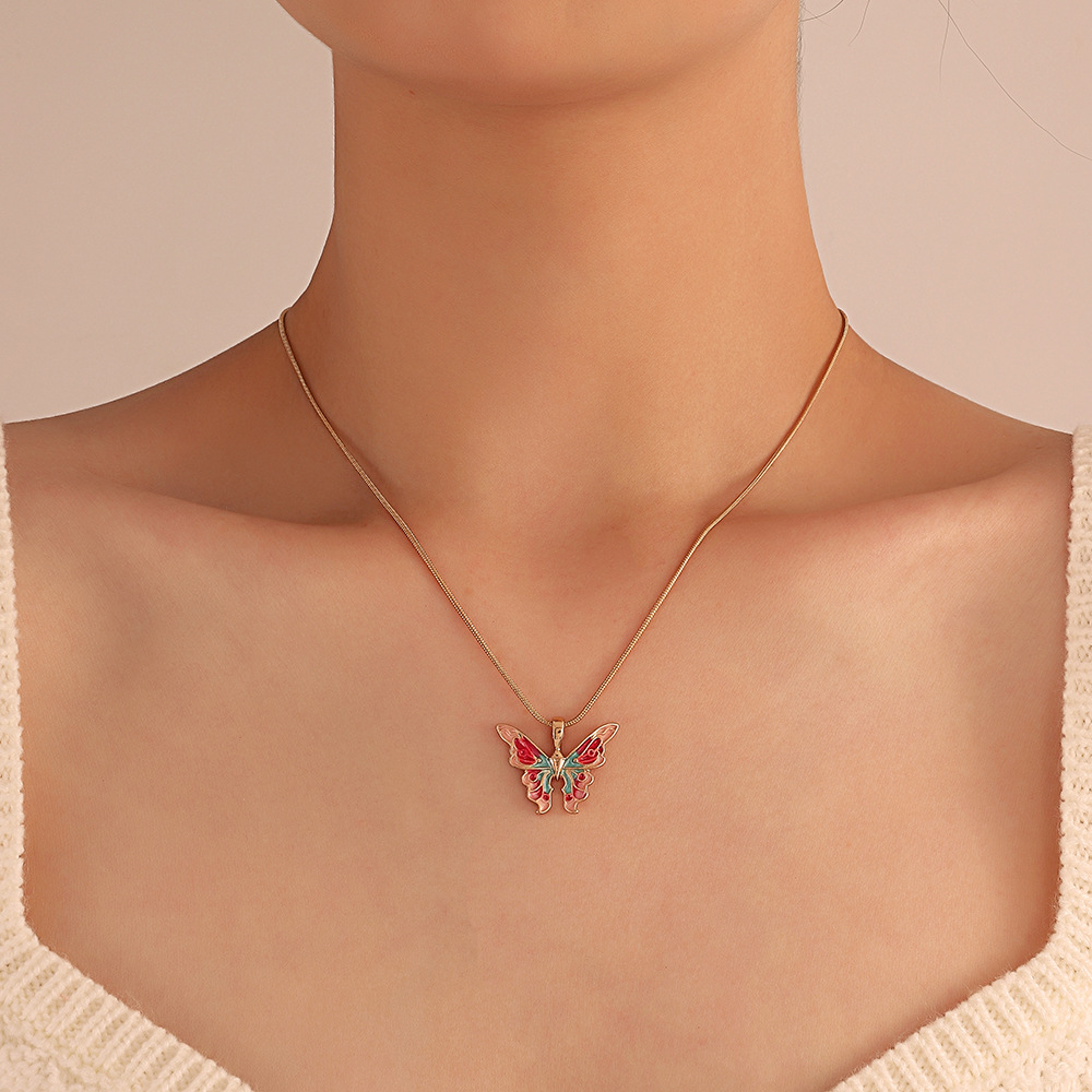 1 Piece Quantity Daily Occasion Retro Butterfly Alloy Women's Pendant Necklace 1 Piece