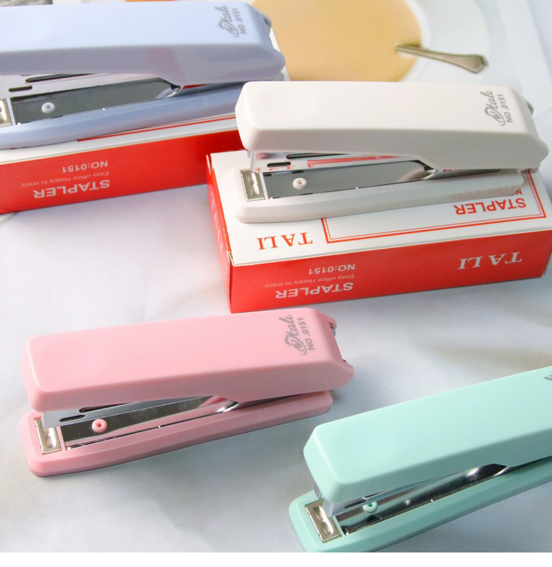 Morandi Stapler No. 10 Hand-bound Office Bill Stapler With Staple Remover Student Stationery Book Machine display picture 1