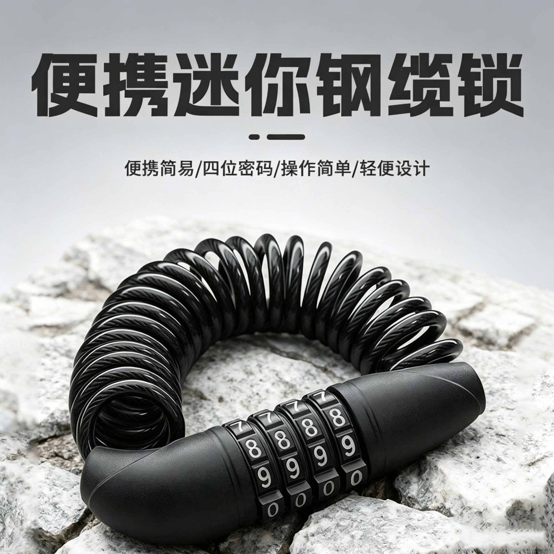Complete Set: Bicycle Lock, Helmet Lock, Portable Anti-Theft Password Lock, Helmet Lock, Electric Bike Lock, Wire Lock