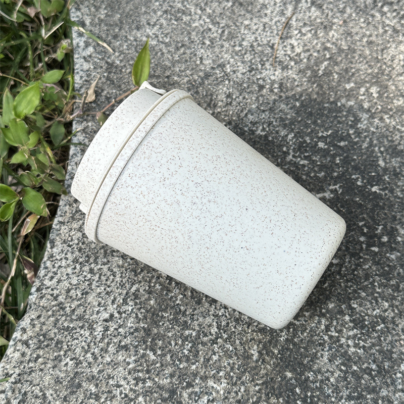 Tazza da caffè e acqua regalo antiscottatura a doppio strato in paglia di grano riciclata ecologica e di alta qualità_voghion.com