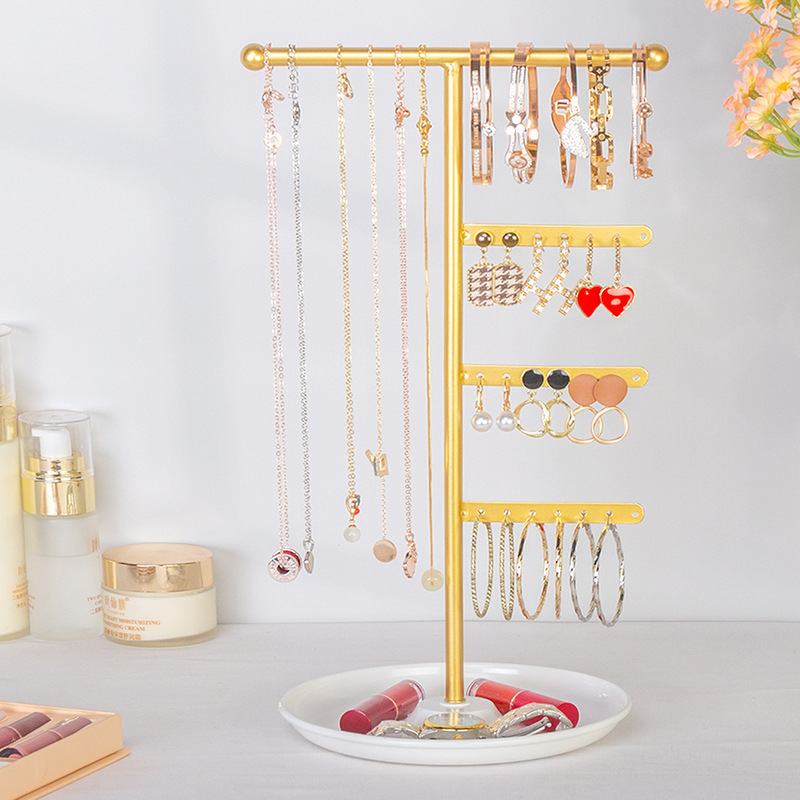 Metal, Iron Material 1 Piece Metal Iron Modern Style Artistic Geometric Jewelry Display Jewelry Rack